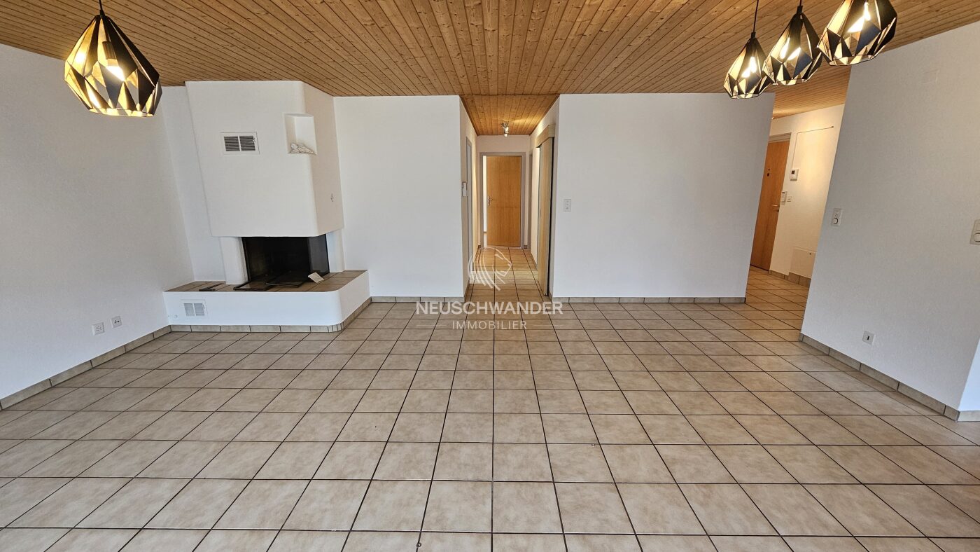 Séjour avec cheminée / salle à manger
