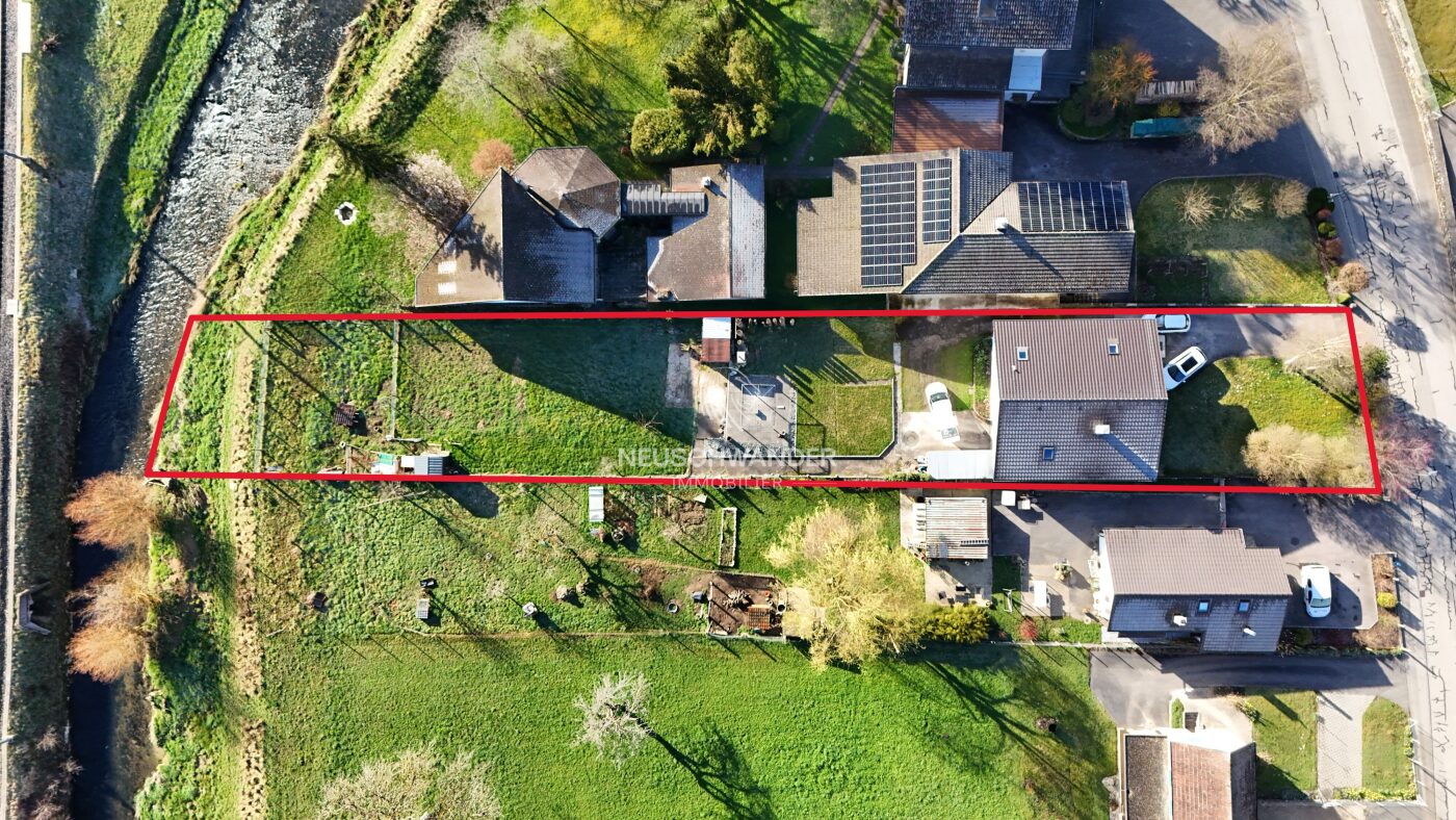 Vue de la parcelle avec le drone