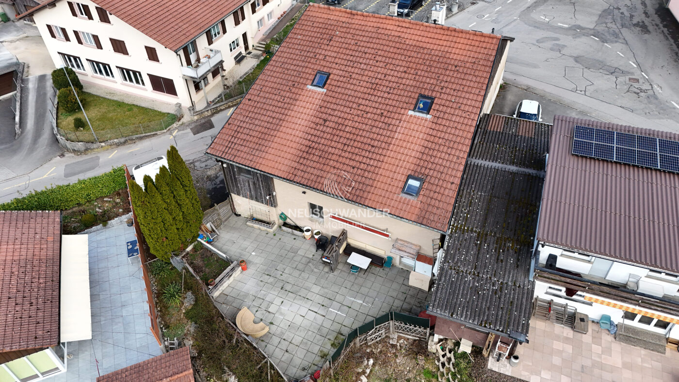 Vue OUEST de la terrasse pour l'appartement 3,5 pièces