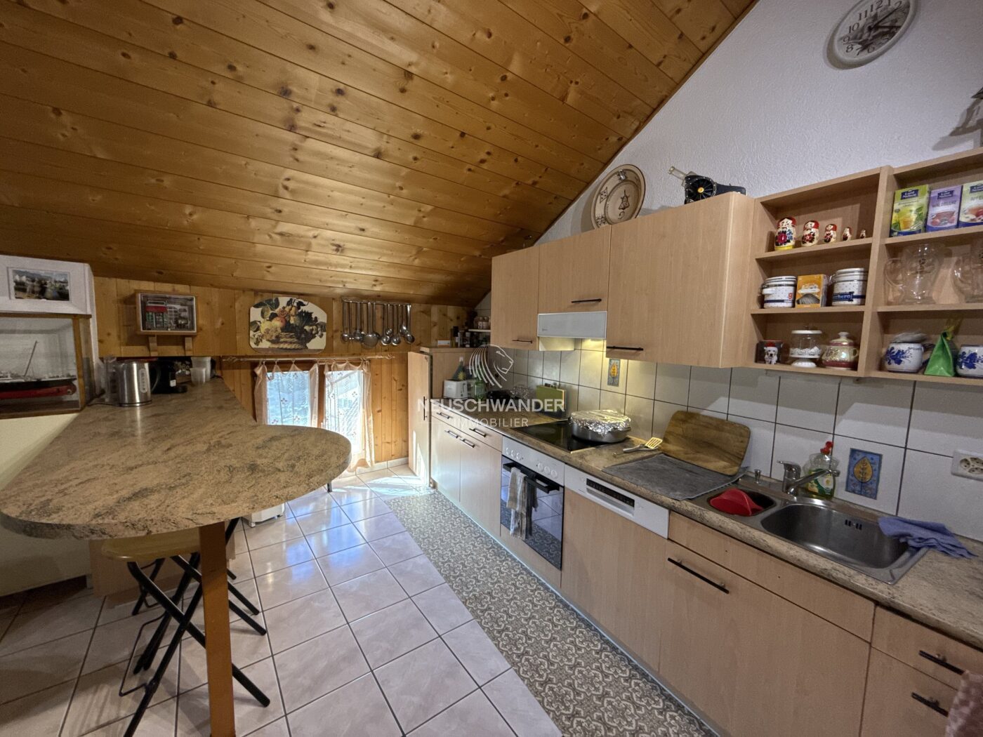 Cuisine habitable et agencée