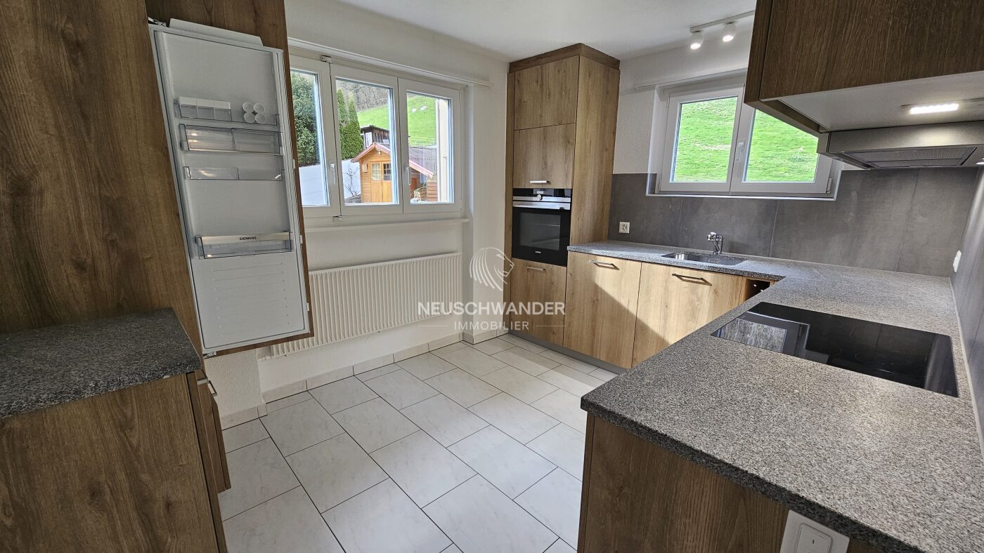 Cuisine habitable et agencée