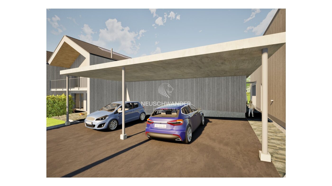 Couvert à voiture - option béton double