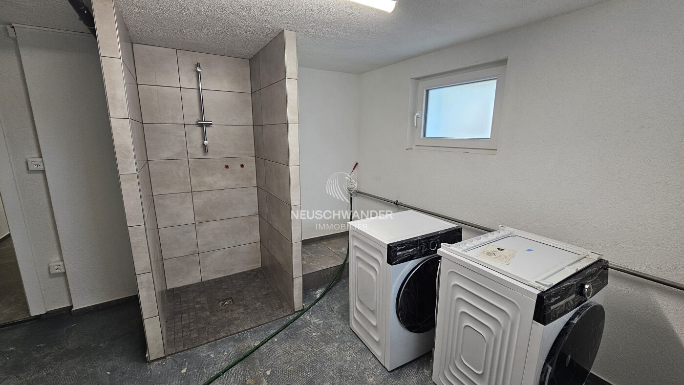 Buanderie en fin de travaux