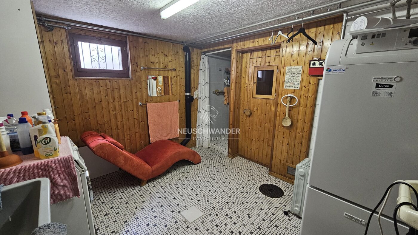 Buanderie/local technique/sauna
