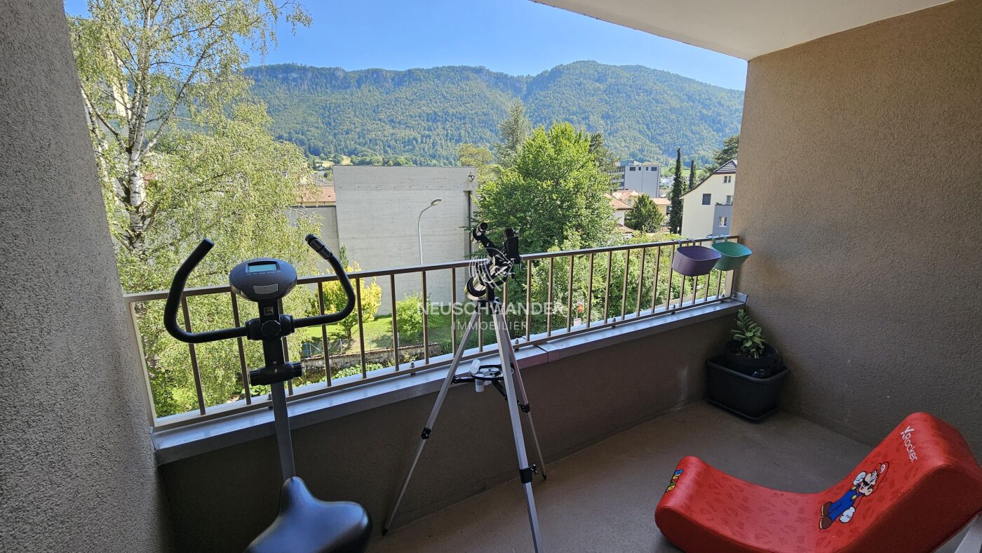 Balcon couvert orienté plein SUD