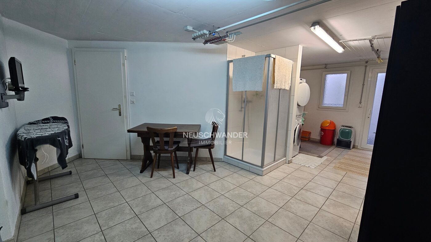 Buanderie avec douche et accès direct à l'extérieur