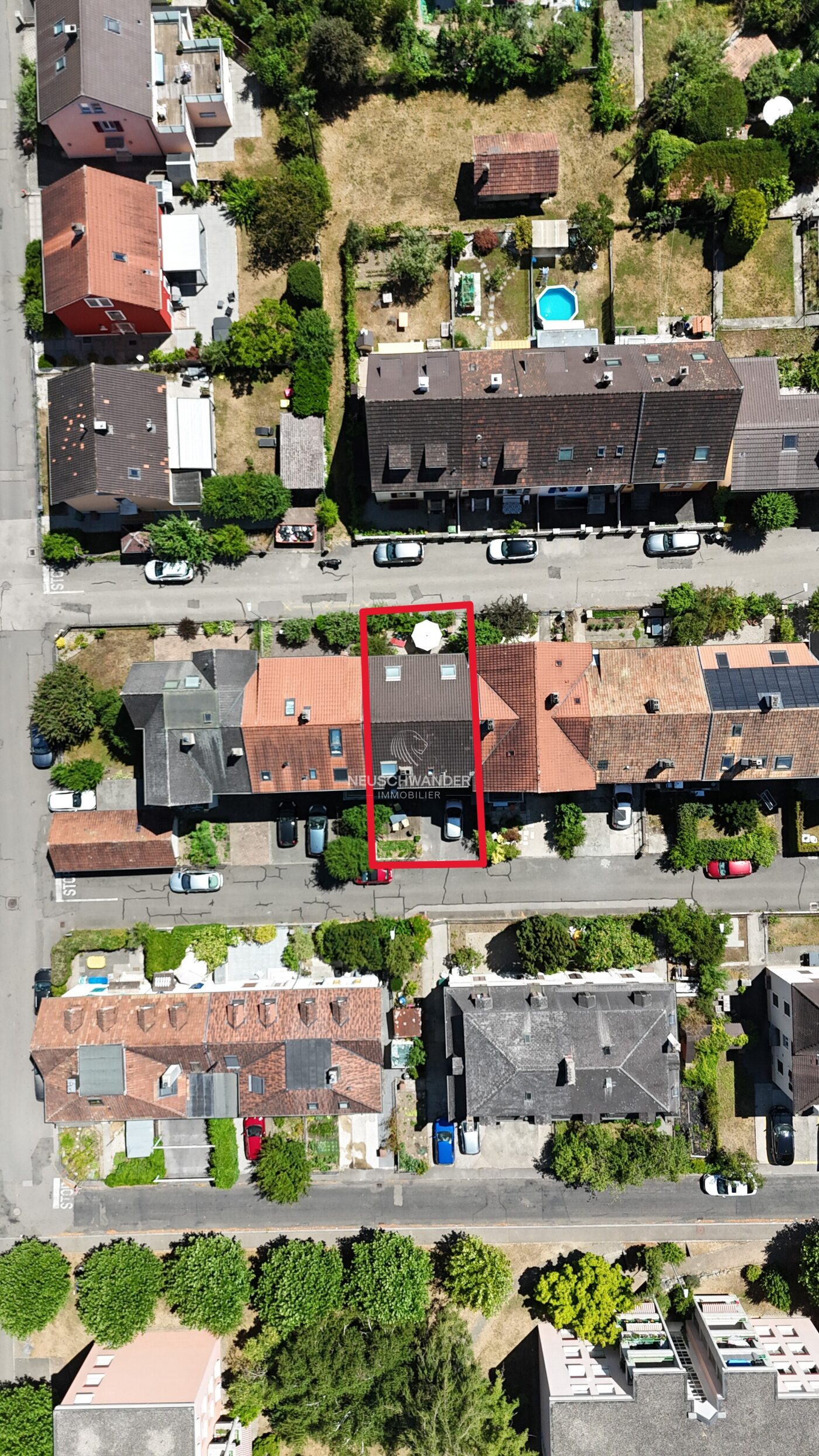 Vue drone de l'entier de la parcelle