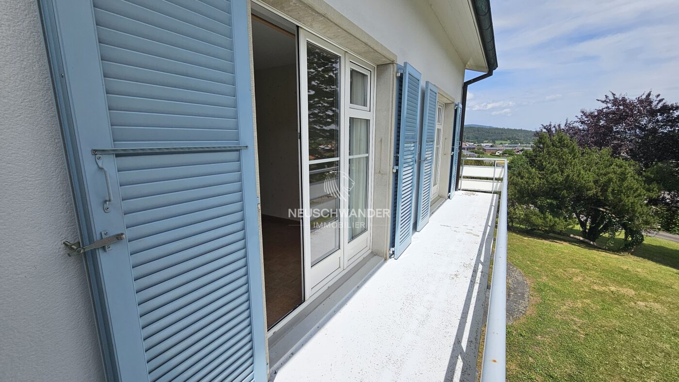 Balcon avec volets en alu