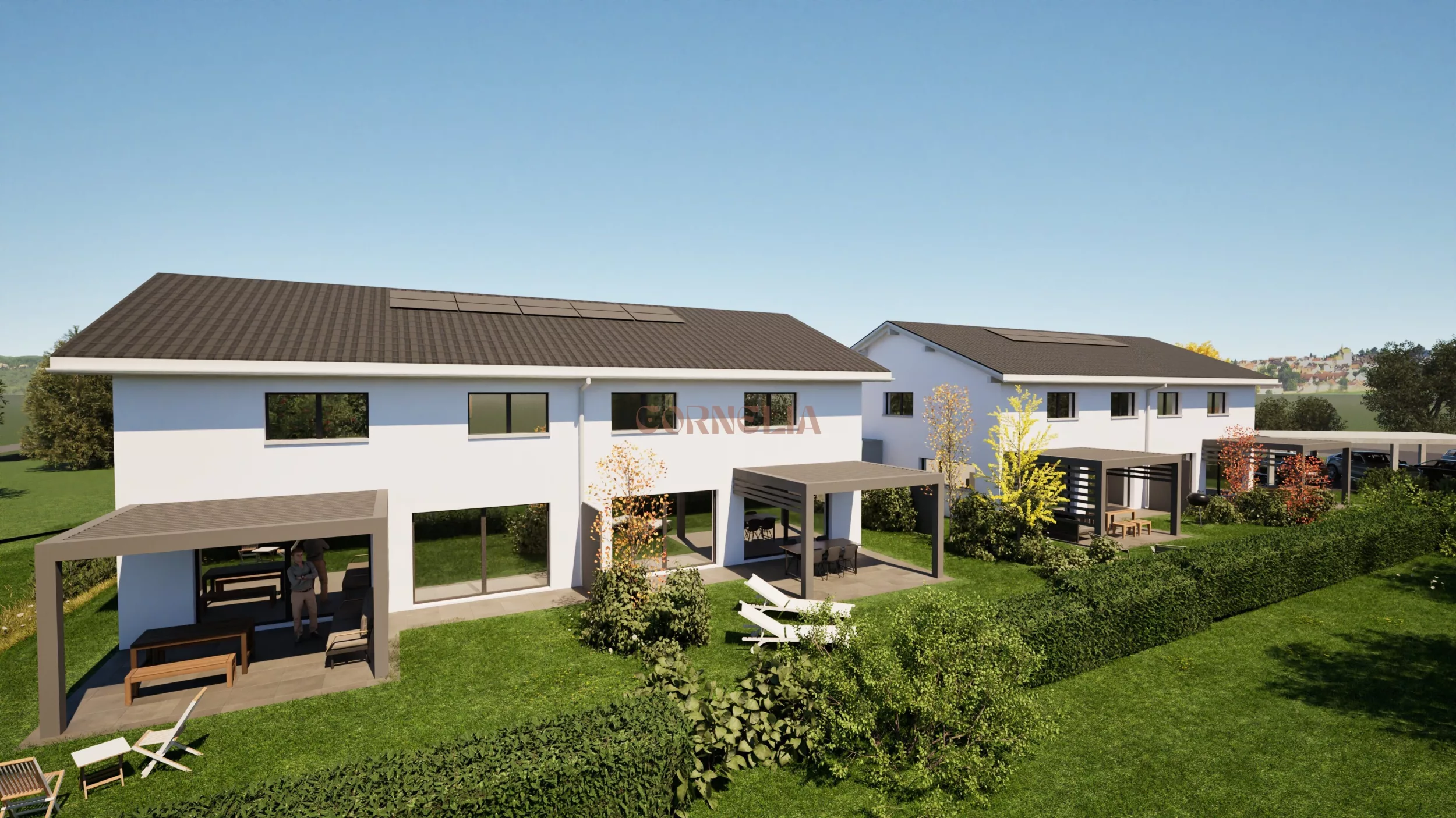 Nouvelles maisons jumelles de 5,5 pièces offrant un cadre de vie harmonieux, confort moderne et qualité de construction